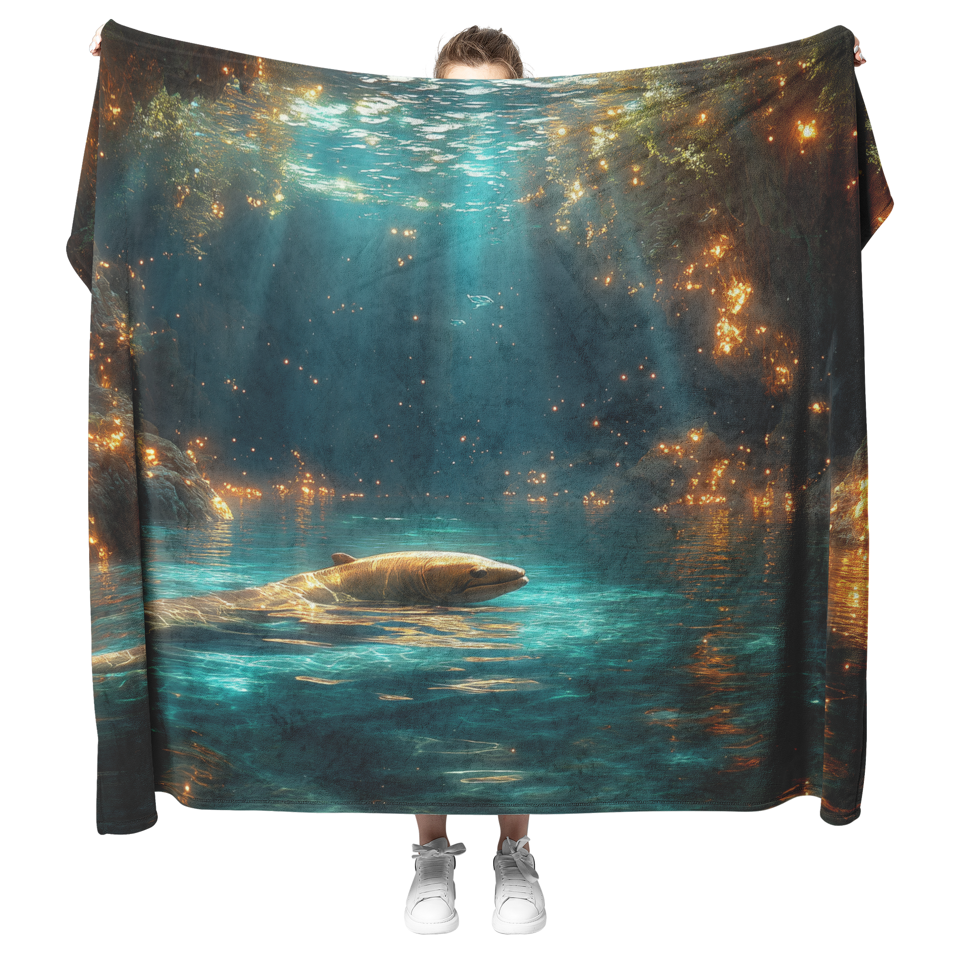 Moray_Eel_Resting_in_Glowing_Underwater__H_Blanket_Model_Mockup.png