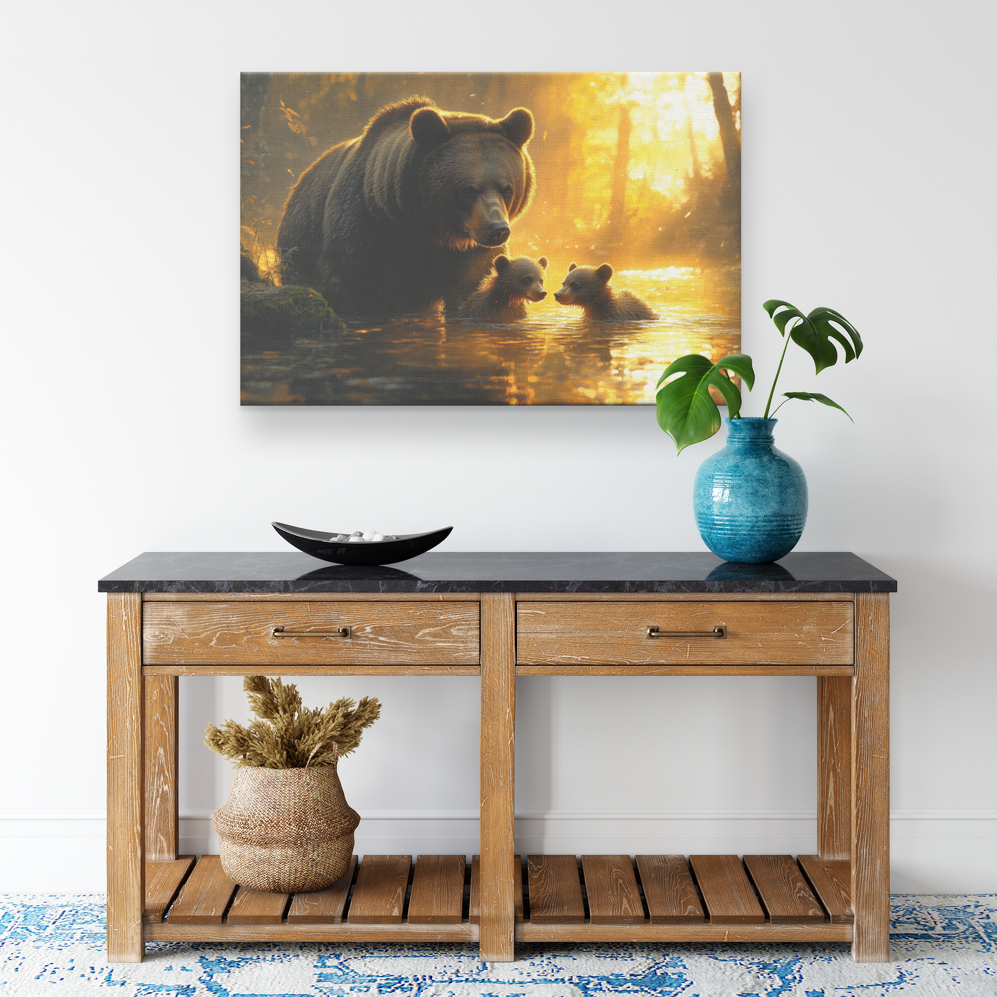 Mother_Black_Bear_with_Cubs_Exploring_a__H_Rectangle_Smaller_Lifestyle_Mockup.png