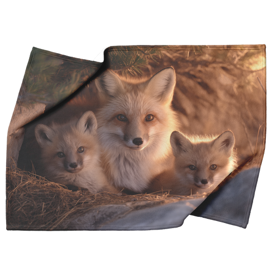 Mother_Fox_And_Cubs_Snuggled_In_Glowing__H_Blanket_Top_Bottom_Folds_Mockup.png