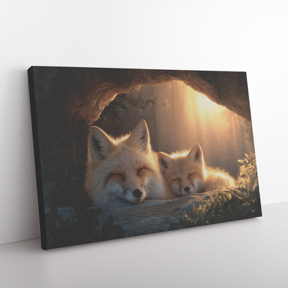 Mother_Fox_and_Cubs_Snuggled_in_Glowing__H_Rectangle_Angle_Floor_Mockup.png_15524207