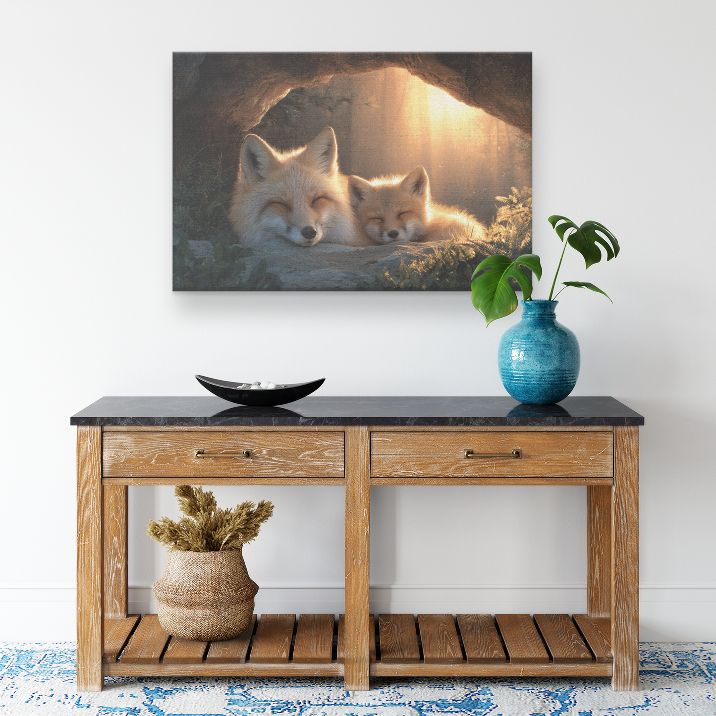 Mother_Fox_and_Cubs_Snuggled_in_Glowing__H_Rectangle_Smaller_Lifestyle_Mockup.png_15524210