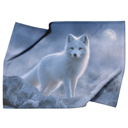 Mystical_White_Fox_Standing_In_Moonlit_F_H_Blanket_Top_Bottom_Folds_Mockup.png