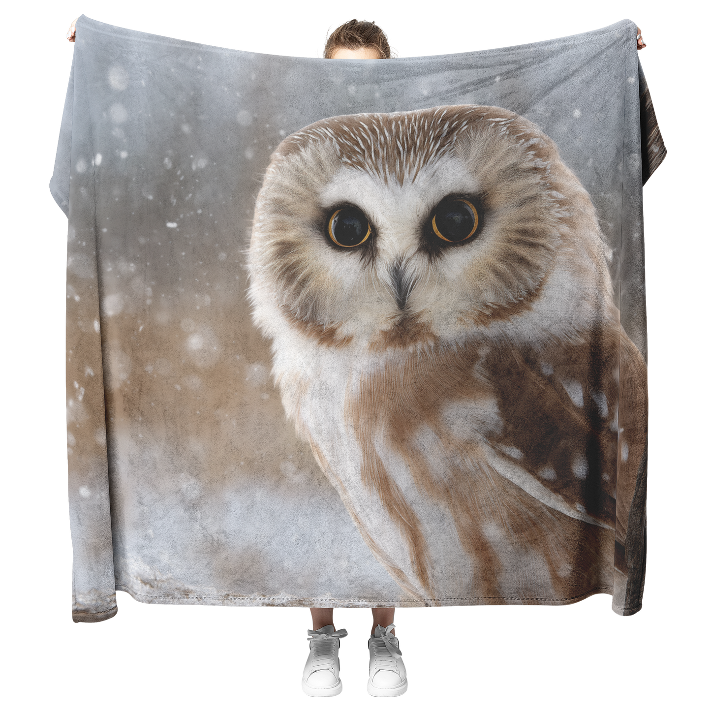 Owl_Perched_Inside_Wooden_Window_Frame_W_H_Blanket_Model_Mockup.png