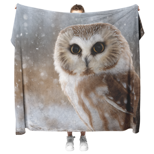 Owl_Perched_Inside_Wooden_Window_Frame_W_H_Blanket_Model_Mockup.png