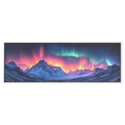 Panoramic_Aurora_Borealis_Over_Himalayas_White_Framed_Canvas_H_Panoramic_Main_Mockup.png
