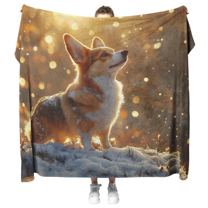 Pembroke_Welsh_Corgi_on_Glowing_Snowy_Hi_H_Blanket_Model_Mockup.png