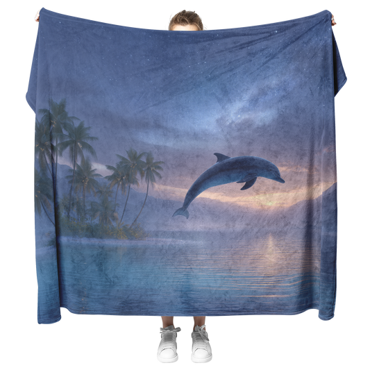 Photorealistic_Baby_Dolphin_Jumping_Out__H_Blanket_Model_Mockup.png