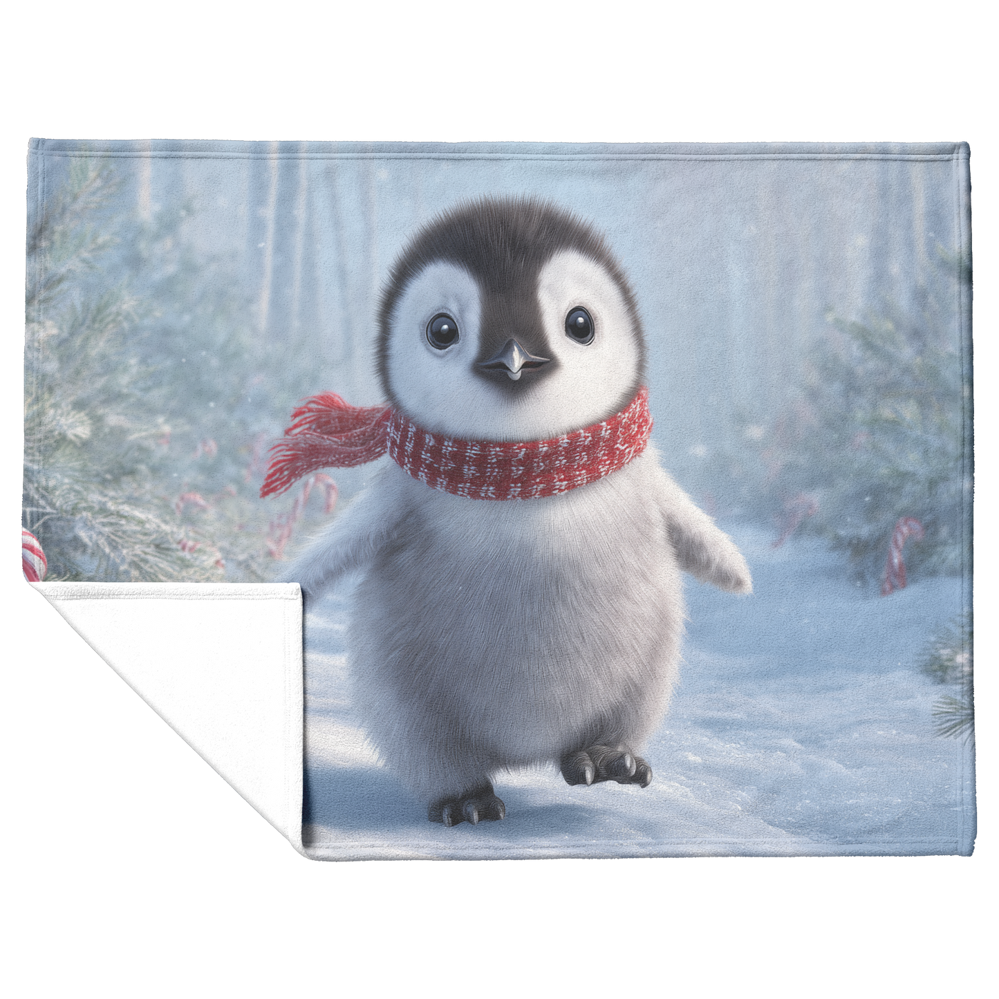 Photorealistic_Baby_Penguin_With_Red_Sca_H_Blanket_Flat_Fold_Mockup.png