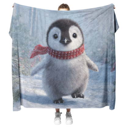 Photorealistic_Baby_Penguin_With_Red_Sca_H_Blanket_Model_Mockup.png