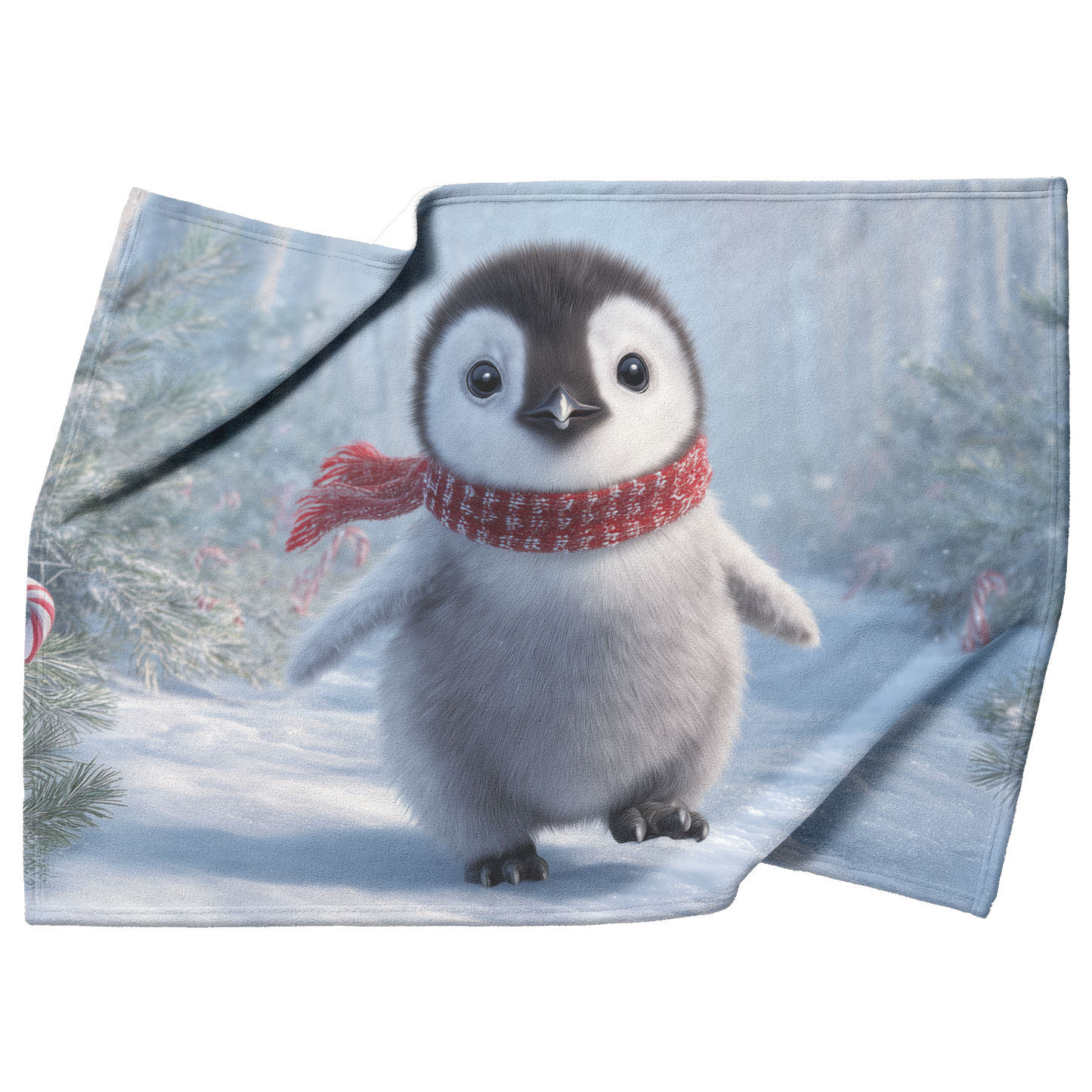 Photorealistic_Baby_Penguin_With_Red_Sca_H_Blanket_Top_Bottom_Folds_Mockup.png