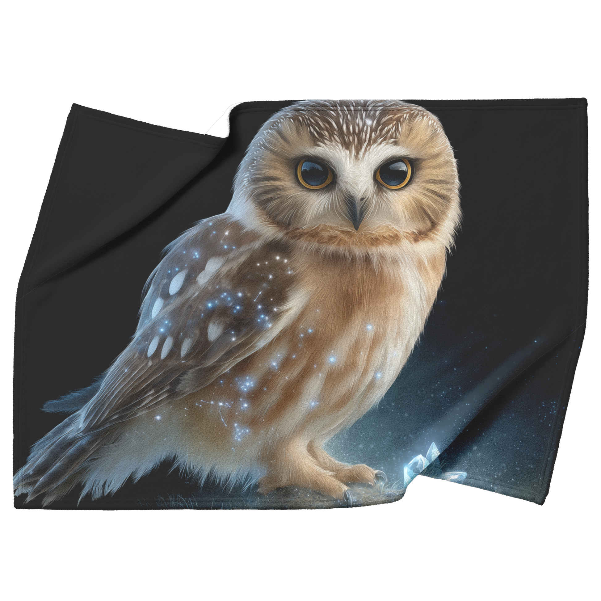 Photorealistic_Owl_With_Constellation_Fe_H_Blanket_Top_Bottom_Folds_Mockup.png
