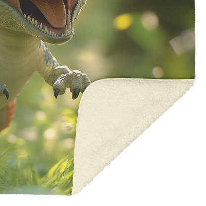 Playful_Baby_Velociraptor_Jumping_Throug_H_Blanket_Sherpa_Mockup.png