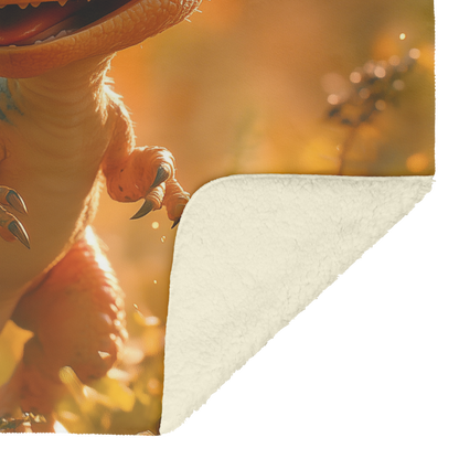 Playful_Baby_Velociraptor_Jumping_Throug_H_Blanket_Sherpa_Mockup.png
