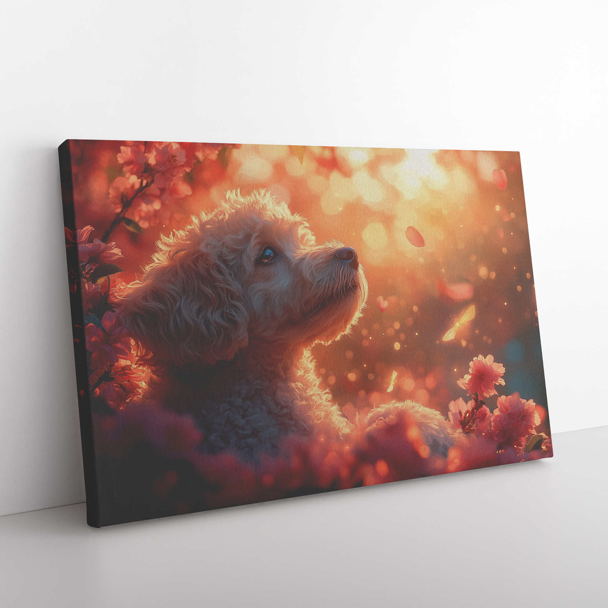 Poodle_Resting_Peacefully_Under_Glowing__H_Rectangle_Angle_Floor_Mockup.png