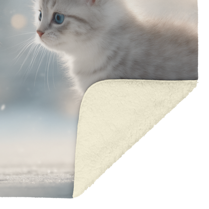 Puppy Giving Heart Shaped Chocolates to Kitten Sherpa Fleece Throw Blanket Cute Cozy Design Loving Valentines Day Gift