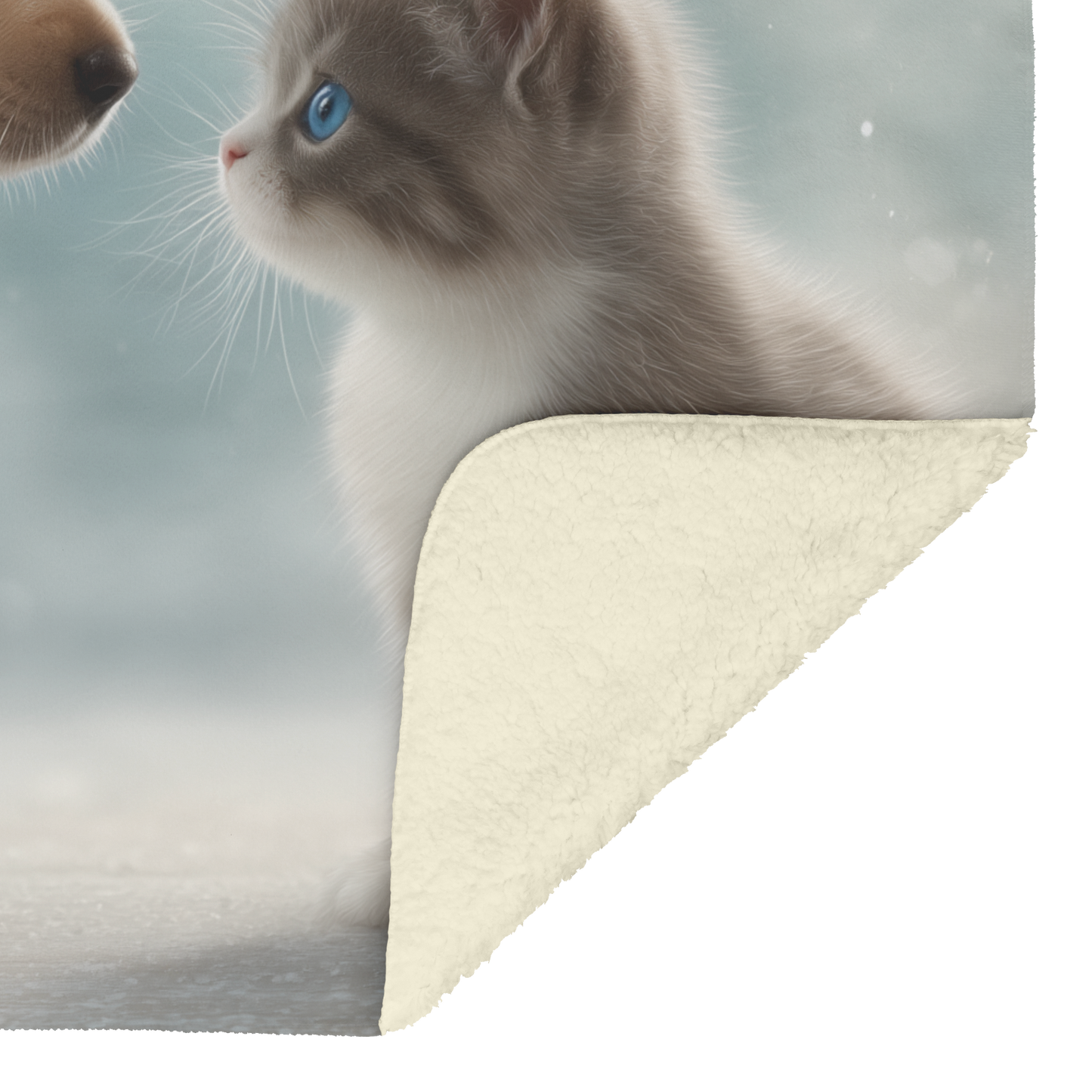 Puppy Giving Heart Shaped Chocolates to Kitten Sherpa Fleece Throw Blanket Cute Cozy Design Loving Valentines Day Gift