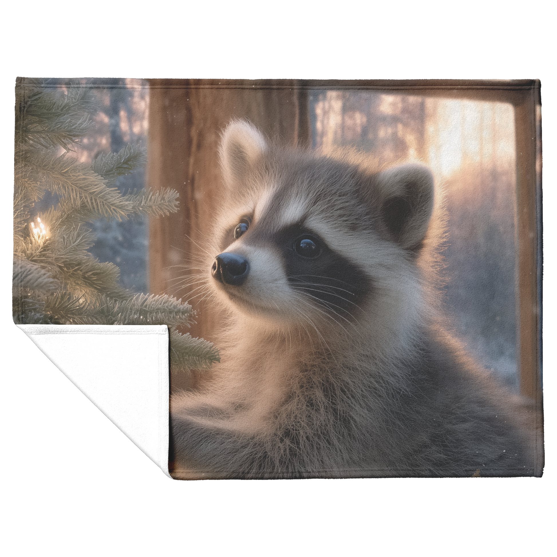 Raccoon_Cub_Decorating_Christmas_Tree_In_H_Blanket_Flat_Fold_Mockup.png