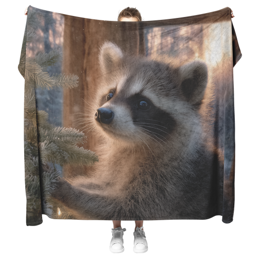 Raccoon_Cub_Decorating_Christmas_Tree_In_H_Blanket_Model_Mockup.png