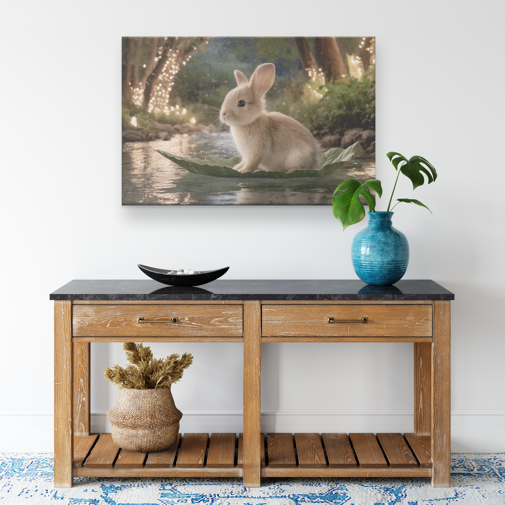 Realistic_Bunny_Riding_Leaf_Boat_on_Spar_H_Rectangle_Smaller_Lifestyle_Mockup.png_15347027