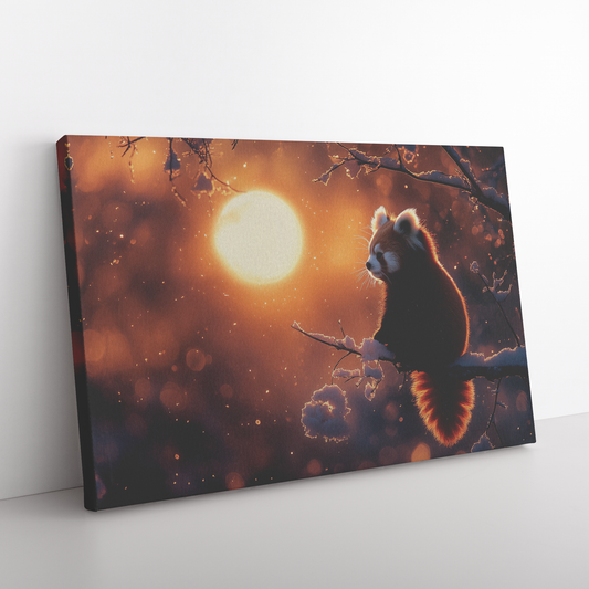 Red_Panda_Silhouetted_Against_Glowing_Fu_H_Rectangle_Angle_Floor_Mockup.png