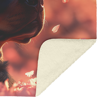 Rottweiler_Under_Cherry_Blossoms_with_Pe_H_Blanket_Sherpa_Mockup.png