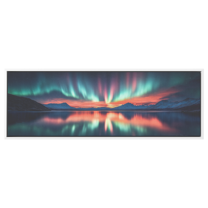 Serene_Northern_Lights_Reflection_Calm_L_White_Framed_Canvas_H_Panoramic_Main_Mockup.png