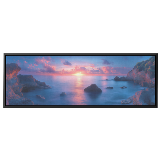 Serene_Seaside_Cliff_Sunset_Glowing_Ligh_Framed_Canvas_H_Panoramic_Main_Mockup.png
