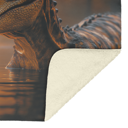 Serene_Velociraptor_With_Glowing_Reflect_H_Blanket_Sherpa_Mockup.png