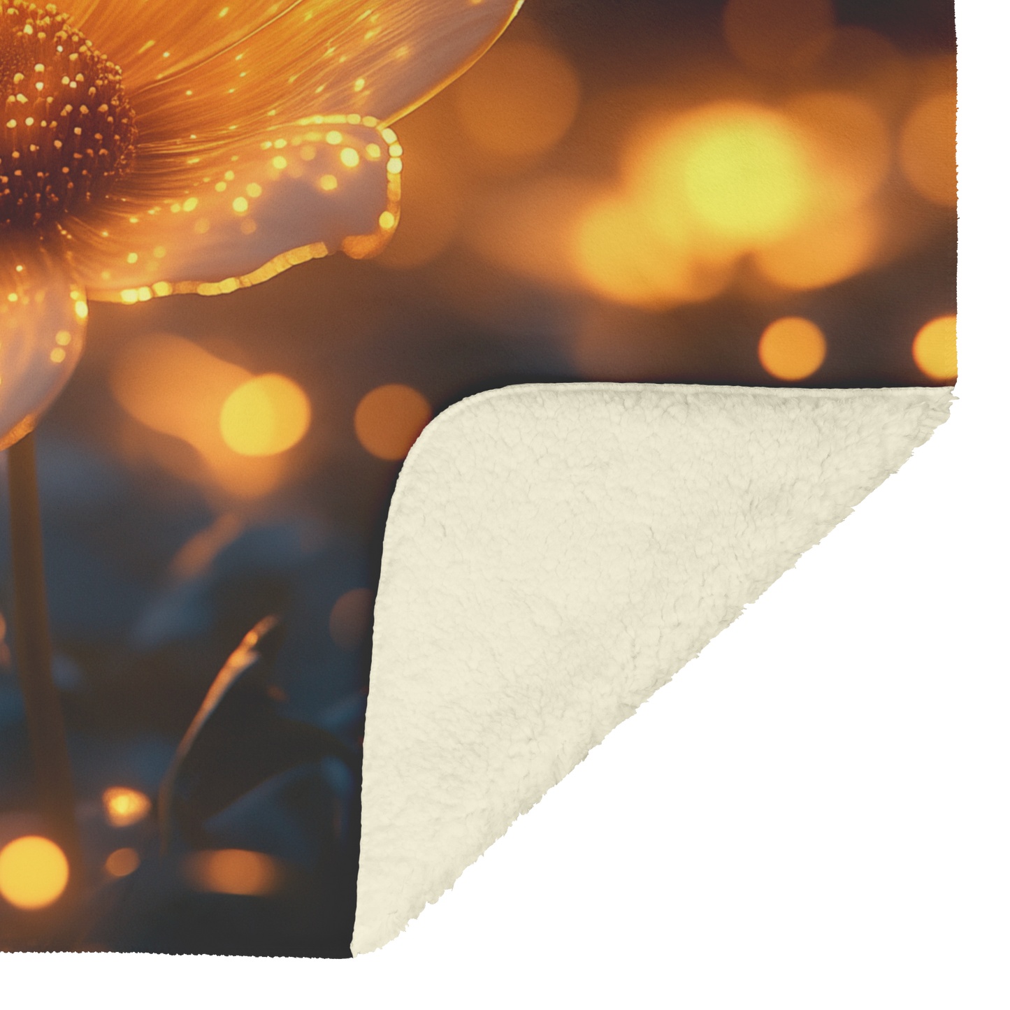 Single_Glowing_Yellow_Daisy_in_Twilight__H_Blanket_Sherpa_Mockup.png