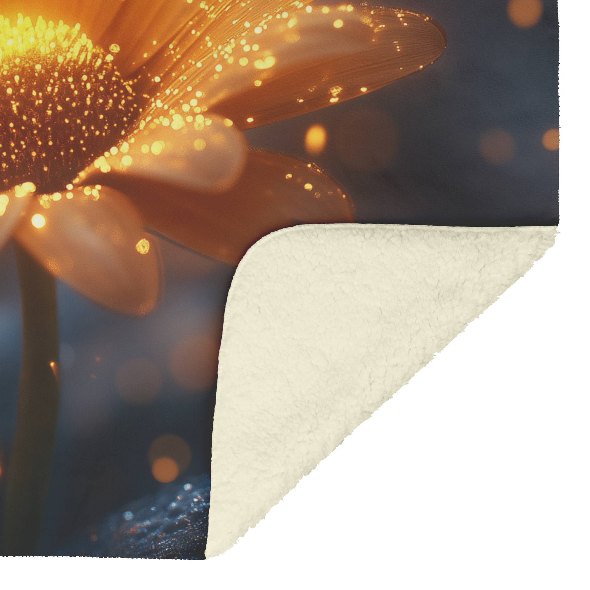 Single_Glowing_Yellow_Daisy_in_Twilight__H_Blanket_Sherpa_Mockup.png