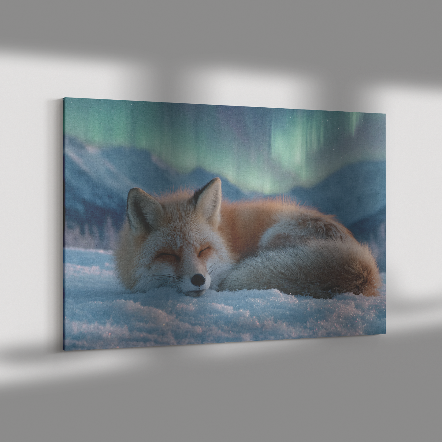 Sleeping_Fox_Curled_in_Snow_Under_Aurora_H_Rectangle_Dramatic_Shadow_Mockup.png_15519460
