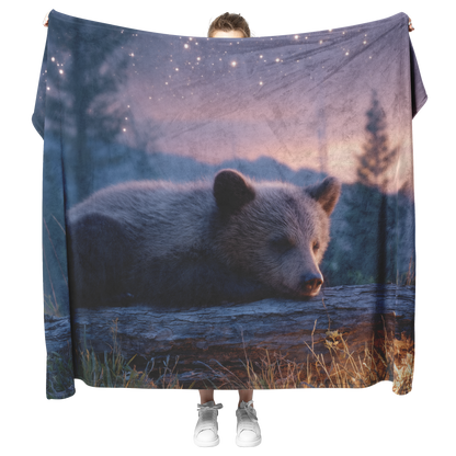 Sleepy_Bear_Cub_Napping_On_Glowing_Log_U_H_Blanket_Model_Mockup.png