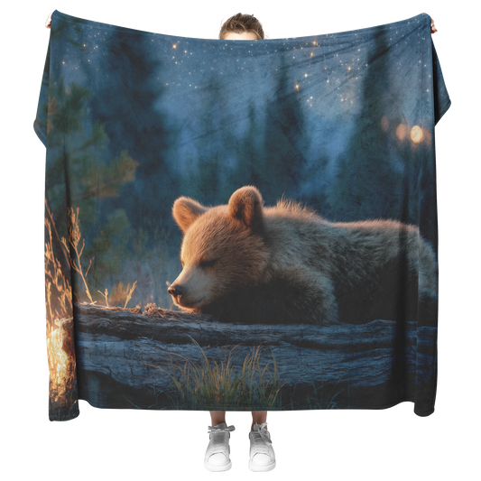 Sleepy_Bear_Cub_Napping_On_Glowing_Log_U_H_Blanket_Model_Mockup.png