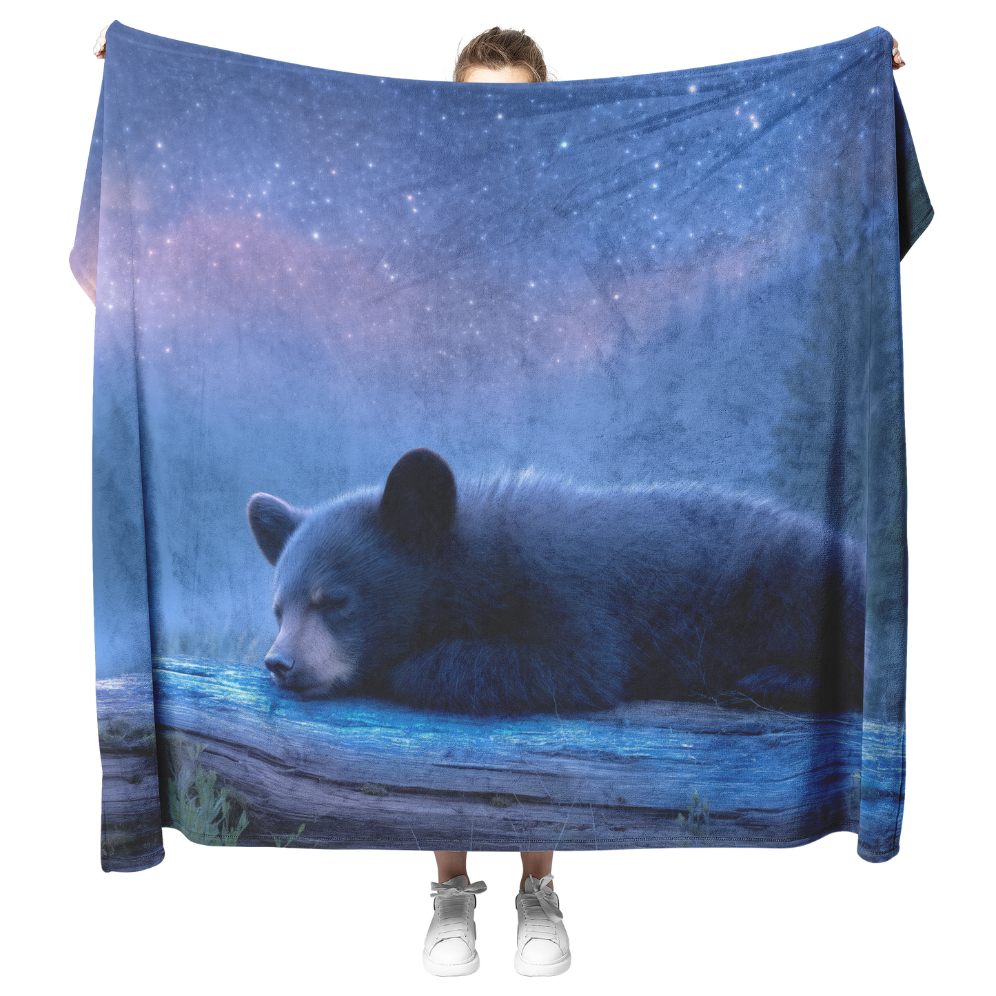 Sleepy_Bear_Cub_Napping_On_Glowing_Log_U_H_Blanket_Model_Mockup.png