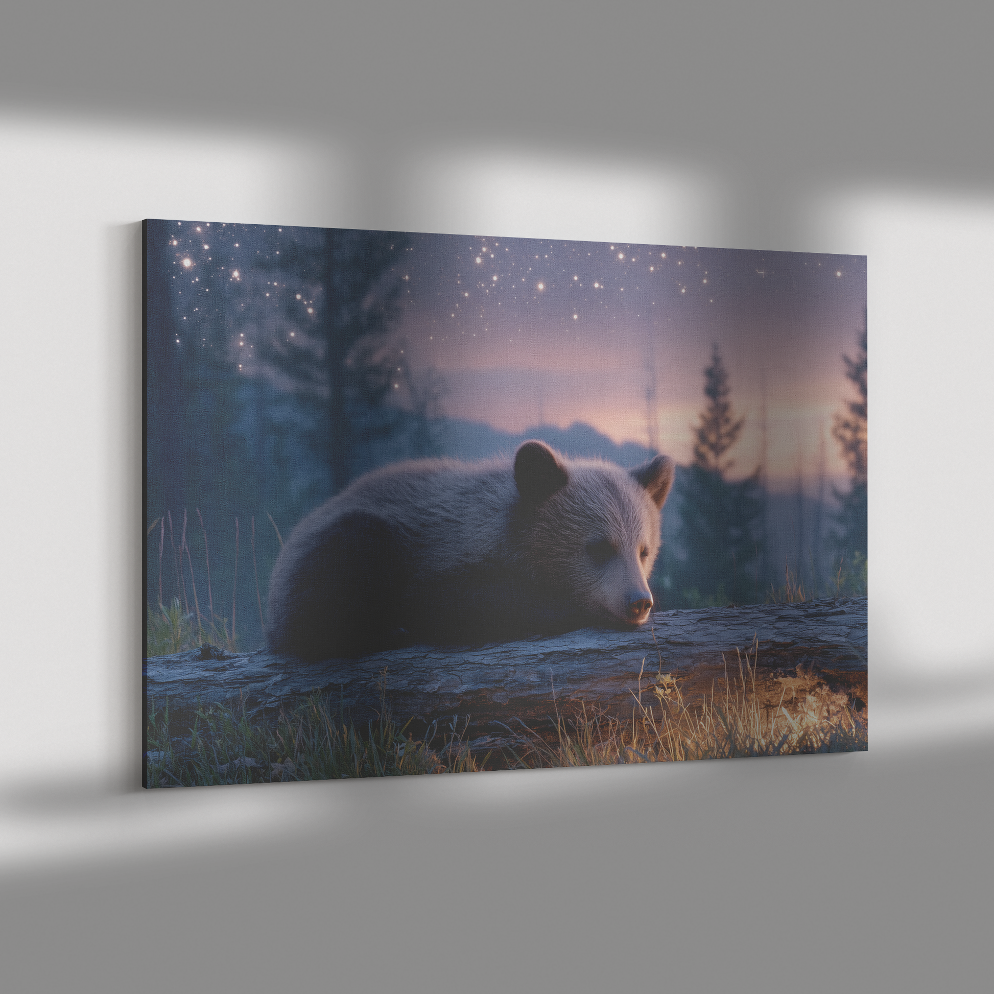 Sleepy_Bear_Cub_Napping_on_Glowing_Log_U_H_Rectangle_Dramatic_Shadow_Mockup.png_15524494