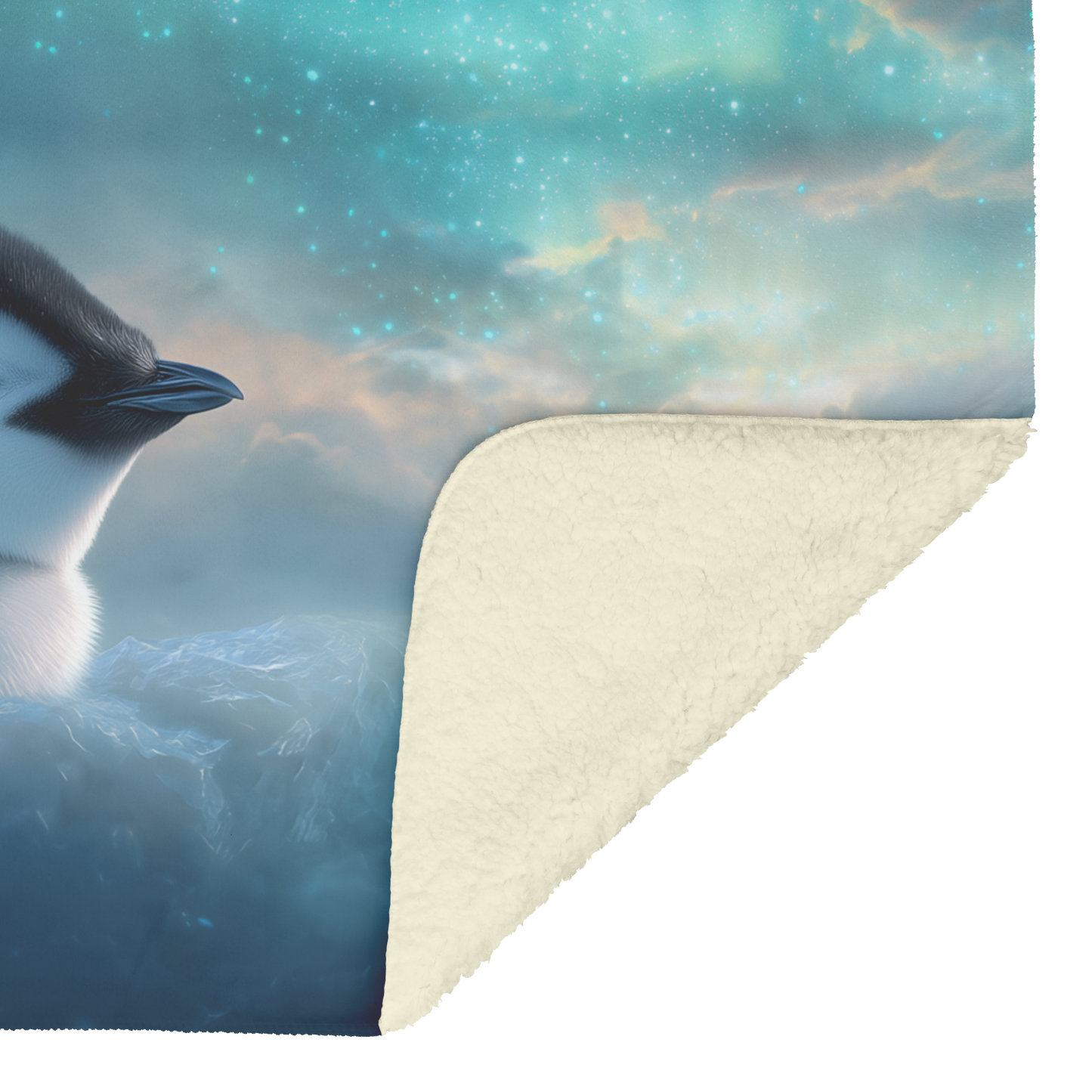 Sleepy_Penguin_Resting_On_Glowing_Cloud__H_Blanket_Sherpa_Mockup.png