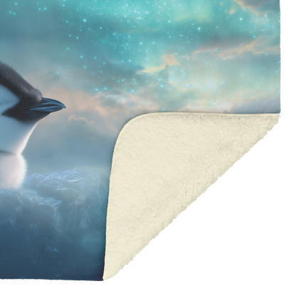 Sleepy_Penguin_Resting_On_Glowing_Cloud__H_Blanket_Sherpa_Mockup.png