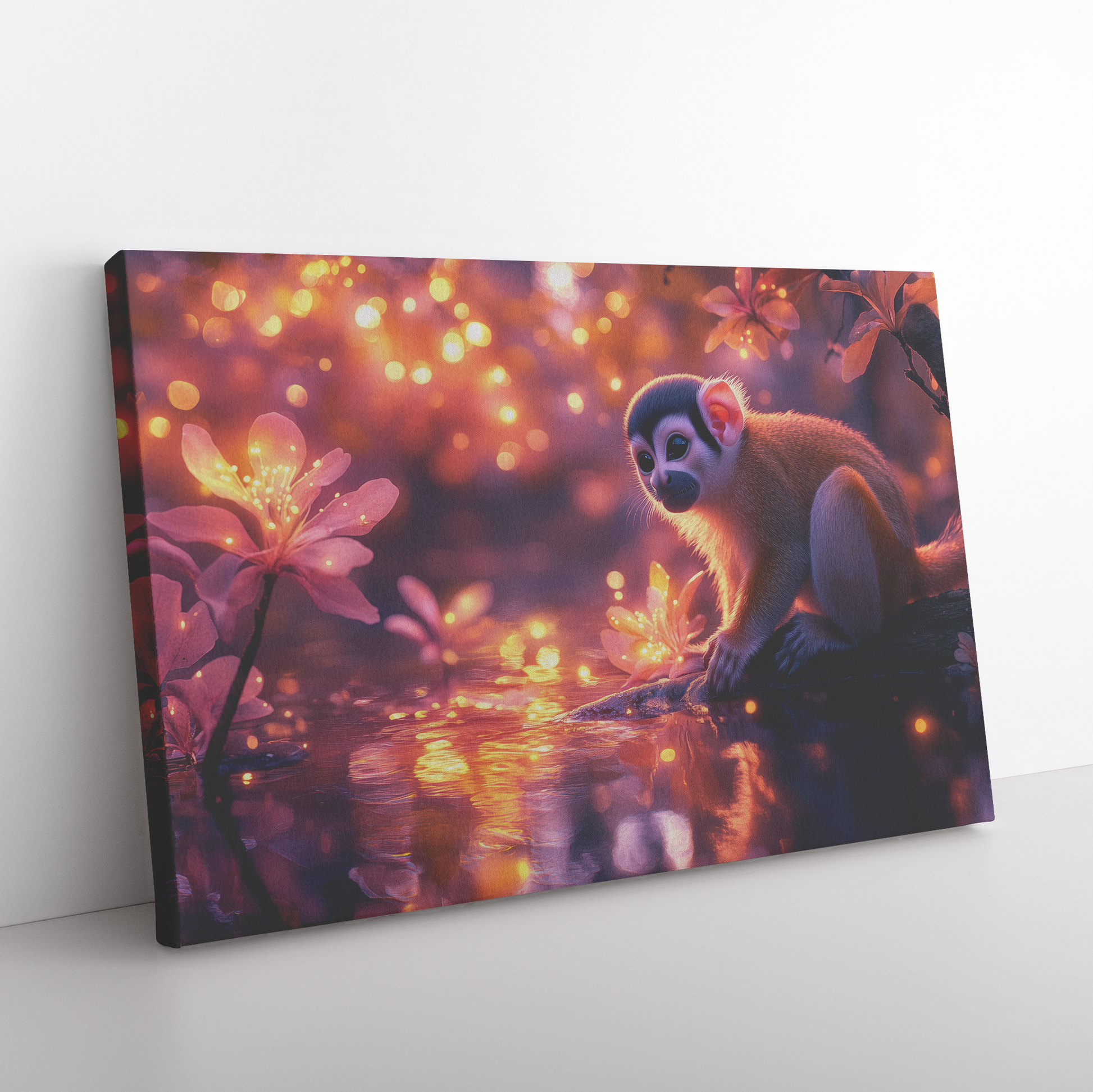 Squirrel_Monkey_Perched_on_Glowing_Cryst_H_Rectangle_Angle_Floor_Mockup.png