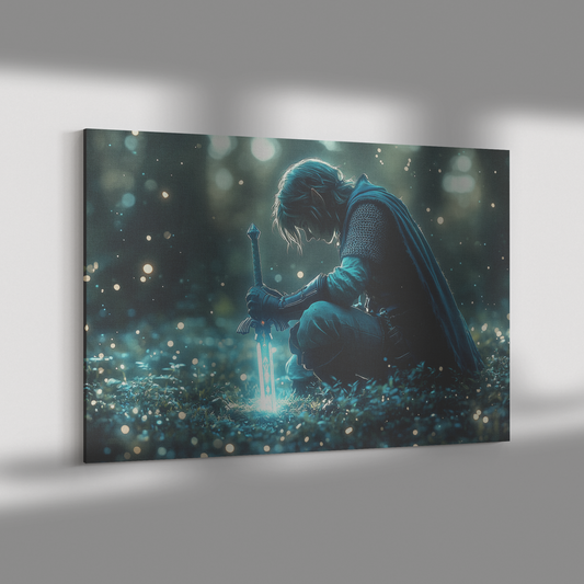 Stunning_Warrior_Kneeling_With_Glowing_S_H_Rectangle_Dramatic_Shadow_Mockup.png