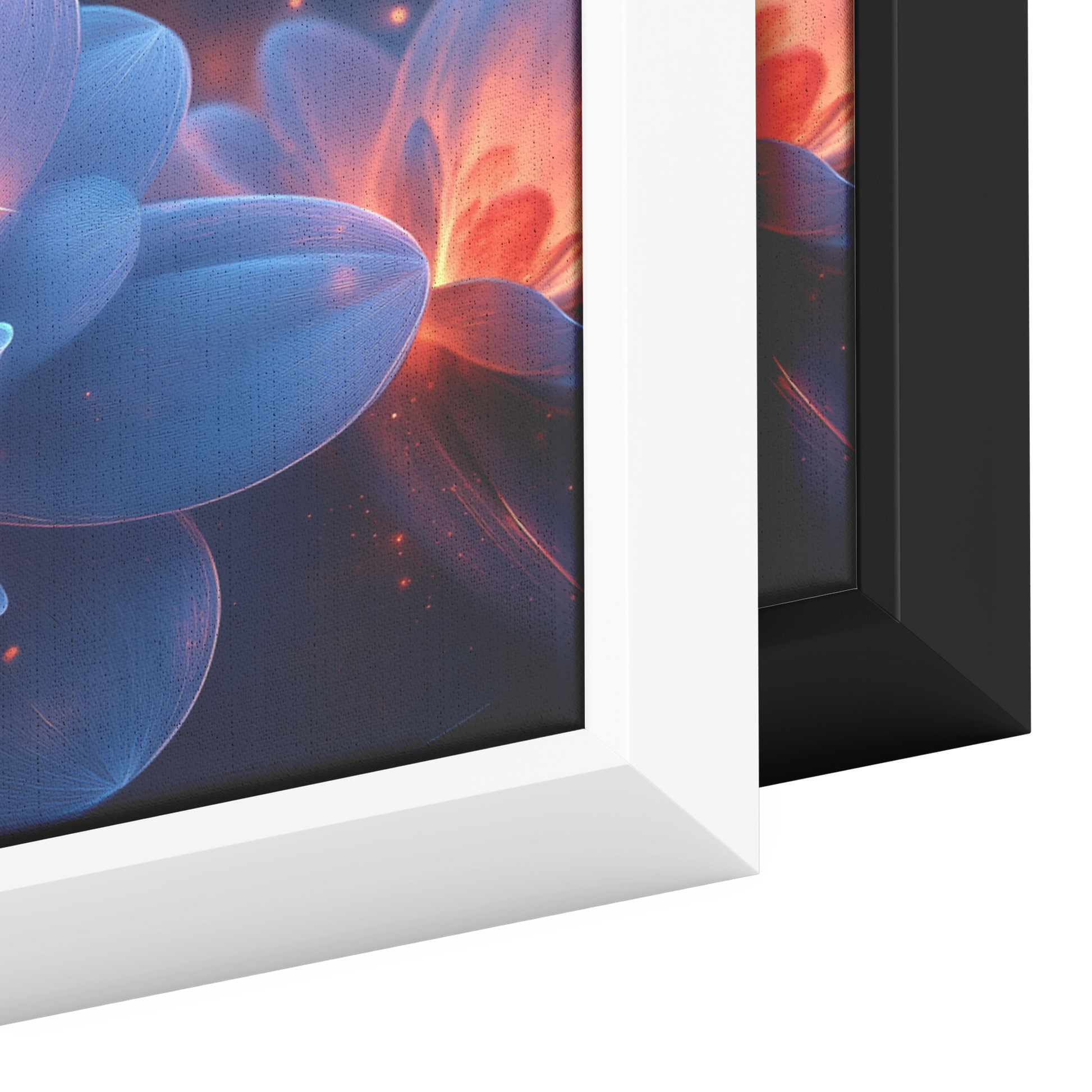 Stylized_Flowers_Swirling_Circular_Cores_Framed_Canvas_H_Panoramic_Color_Options_Mockup.png