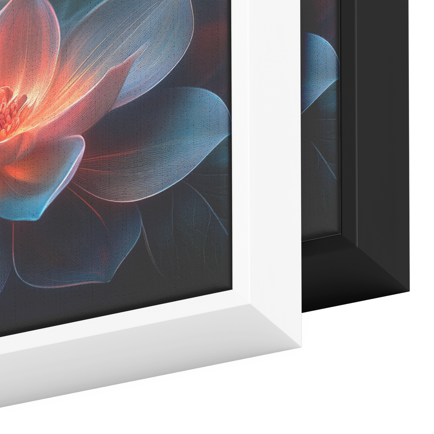 Stylized_Flowers_Swirling_Circular_Cores_Framed_Canvas_H_Panoramic_Color_Options_Mockup.png