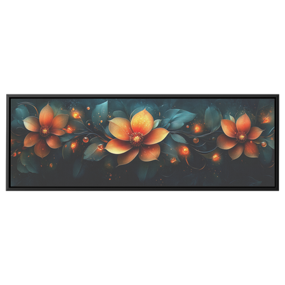 Stylized_Flowers_Swirling_Circular_Cores_Framed_Canvas_H_Panoramic_Main_Mockup.png