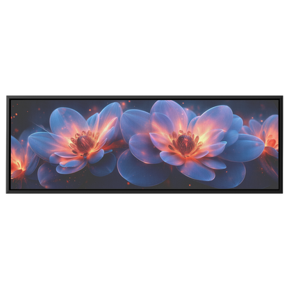 Stylized_Flowers_Swirling_Circular_Cores_Framed_Canvas_H_Panoramic_Main_Mockup.png