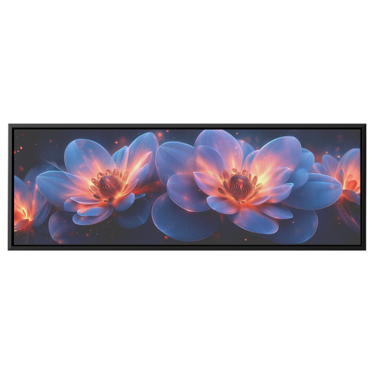 Stylized_Flowers_Swirling_Circular_Cores_Framed_Canvas_H_Panoramic_Main_Mockup.png