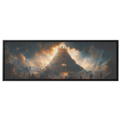 Symbolic_Tower_of_Babel_Infinite_Ascent__Framed_Canvas_H_Panoramic_Main_Mockup.png