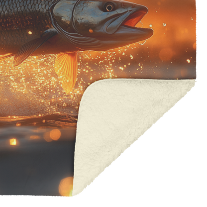 Tarpon_Leaping_from_Glowing_Ocean_Waters_H_Blanket_Sherpa_Mockup.png