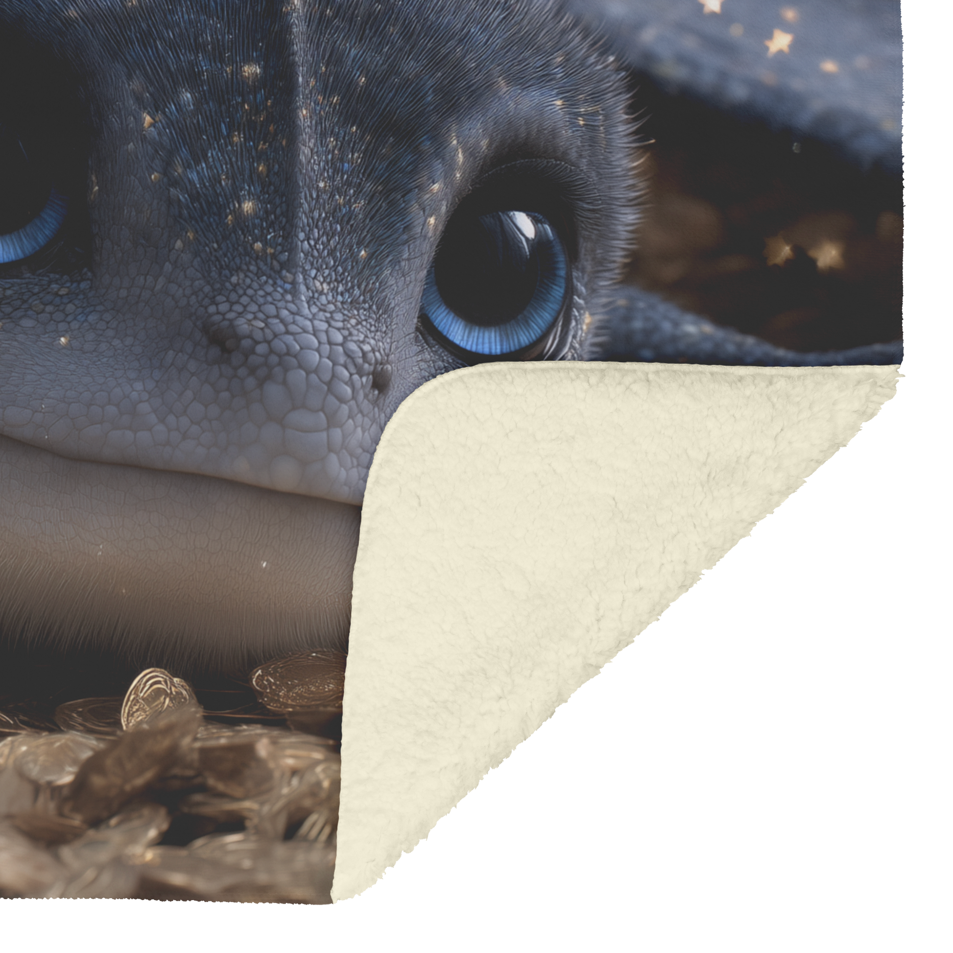 Tiny_Blue_Eyed_Dragon_Sleeping_On_Shiny__H_Blanket_Sherpa_Mockup.png