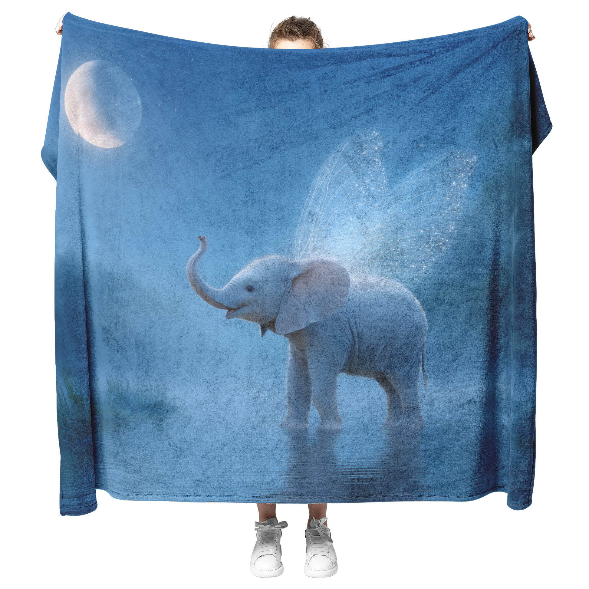 Tiny_Magical_Elephant_With_Glittery_Wing_H_Blanket_Model_Mockup.png