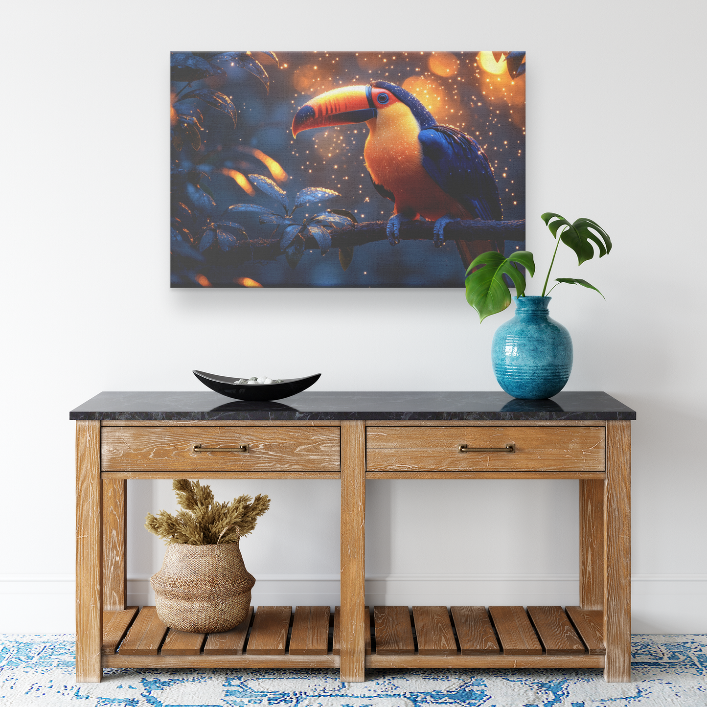 Toucan_Surrounded_by_Bioluminescent_Plan_H_Rectangle_Smaller_Lifestyle_Mockup.png