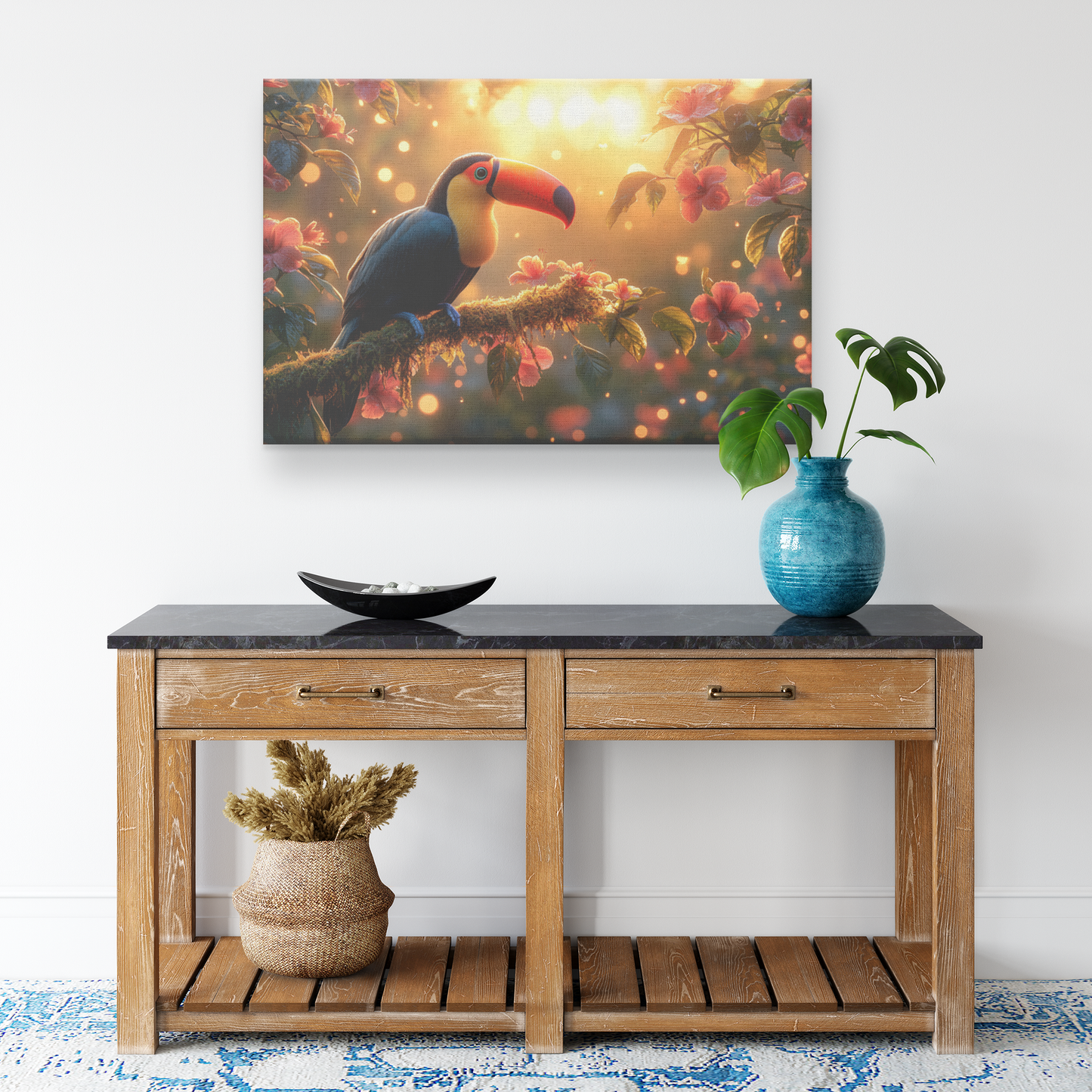 Toucan_on_Glowing_Moss_Covered_Branch_wi_H_Rectangle_Smaller_Lifestyle_Mockup.png